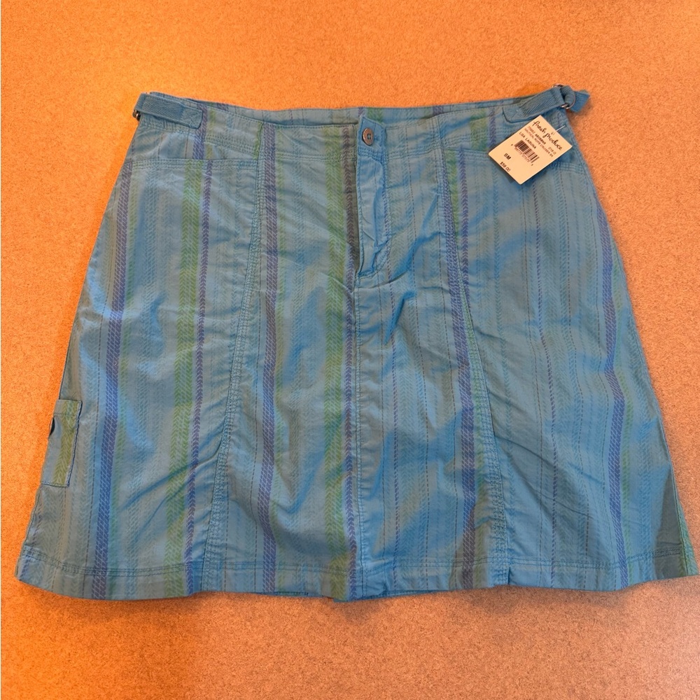 Fresh Produce Striped Blue and Green Mini Skort